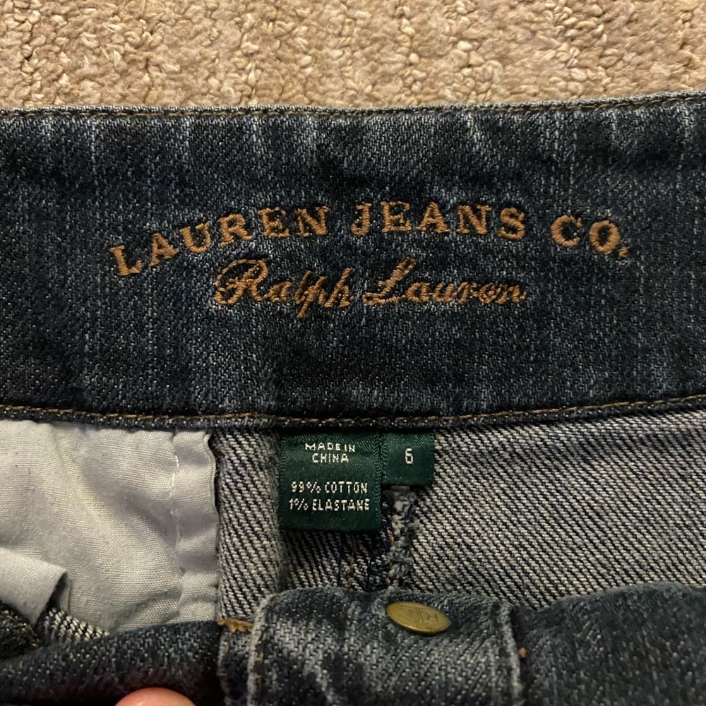 Ralph Lauren mid-calf jean skirt